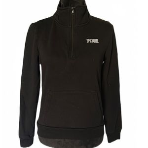 PINK VS Black Half-Zipper Pullover